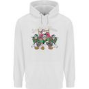 Santa American Football Team Christmas Xmas Mens 80% Cotton Hoodie White