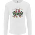 Santa American Football Team Christmas Xmas Mens Long Sleeve T-Shirt White