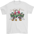 Santa American Football Team Christmas Xmas Mens T-Shirt 100% Cotton White