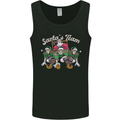 Santa American Football Team Christmas Xmas Mens Vest Tank Top Black