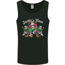 Santa American Football Team Christmas Xmas Mens Vest Tank Top Black