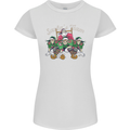Santa American Football Team Christmas Xmas Womens Petite Cut T-Shirt White