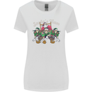 Santa American Football Team Christmas Xmas Womens Wider Cut T-Shirt White