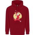 Santa Baton Twirling Christmas Gymnastics Xmas Childrens Kids Hoodie Red