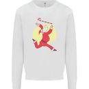 Santa Baton Twirling Christmas Gymnastics Xmas Mens Sweatshirt Jumper White
