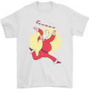 Santa Baton Twirling Christmas Gymnastics Xmas Mens T-Shirt 100% Cotton White