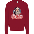 Santa Believe in the Magic Christmas Xmas Kids Sweatshirt Jumper Red
