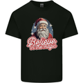Santa Believe in the Magic Christmas Xmas Mens Cotton T-Shirt Tee Top Black