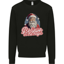 Santa Believe in the Magic Christmas Xmas Mens Sweatshirt Jumper Black