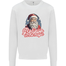 Santa Believe in the Magic Christmas Xmas Mens Sweatshirt Jumper White