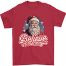 Santa Believe in the Magic Christmas Xmas Mens T-Shirt 100% Cotton Red