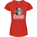 Santa Believe in the Magic Christmas Xmas Womens Petite Cut T-Shirt Red