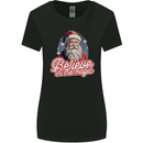 Santa Believe in the Magic Christmas Xmas Womens Wider Cut T-Shirt Black