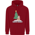 Santa Bunny Rabbit Christmas Xmas Childrens Kids Hoodie Red