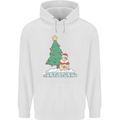 Santa Bunny Rabbit Christmas Xmas Childrens Kids Hoodie White