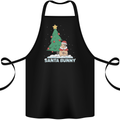 Santa Bunny Rabbit Christmas Xmas Cotton Apron 100% Organic Black