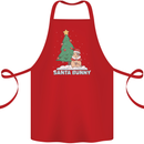 Santa Bunny Rabbit Christmas Xmas Cotton Apron 100% Organic Red