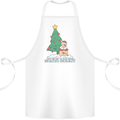 Santa Bunny Rabbit Christmas Xmas Cotton Apron 100% Organic White