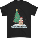 Santa Bunny Rabbit Christmas Xmas Mens T-Shirt 100% Cotton Black