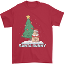 Santa Bunny Rabbit Christmas Xmas Mens T-Shirt 100% Cotton Red