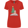 Santa Bunny Rabbit Christmas Xmas Womens Wider Cut T-Shirt Red