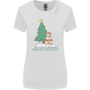 Santa Bunny Rabbit Christmas Xmas Womens Wider Cut T-Shirt White