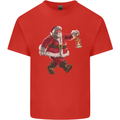 Santa Carrying a Christmas Lantern Xmas Kids T-Shirt Childrens Red