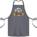 Santa Claus Chilling With Reindeers Christmas Xmas Cotton Apron 100% Organic Steel