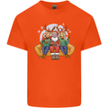 Santa Claus Chilling With Reindeers Christmas Xmas Kids T-Shirt Childrens Orange
