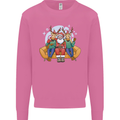 Santa Claus Chilling With Reindeers Christmas Xmas Mens Sweatshirt Jumper Azalea