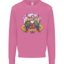 Santa Claus Chilling With Reindeers Christmas Xmas Mens Sweatshirt Jumper Azalea