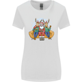 Santa Claus Chilling With Reindeers Christmas Xmas Womens Wider Cut T-Shirt White