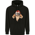 Santa Claus Coffee Funny Christmas Childrens Kids Hoodie Black