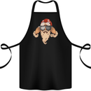 Santa Claus Coffee Funny Christmas Cotton Apron 100% Organic Black