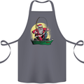 Santa Claus Fishing in His Boat Christmas Cotton Apron 100% Organic Steel