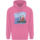 Santa Claus Fishing on a Pier Christmas Mens 80% Cotton Hoodie Azelea