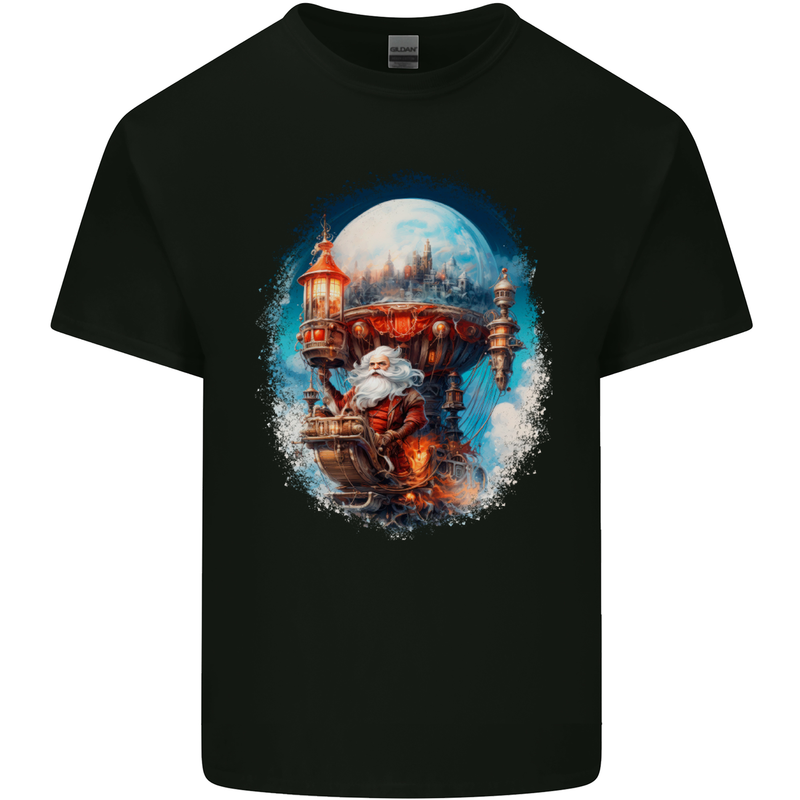 Santa Claus Lapland Sleigh Kids T-Shirt Childrens Black