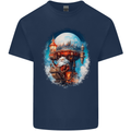 Santa Claus Lapland Sleigh Kids T-Shirt Childrens Navy Blue