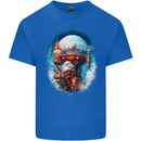 Santa Claus Lapland Sleigh Kids T-Shirt Childrens Royal Blue