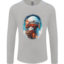 Santa Claus Lapland Sleigh Mens Long Sleeve T-Shirt Sports Grey