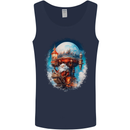 Santa Claus Lapland Sleigh Mens Vest Tank Top Navy Blue