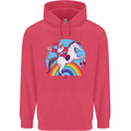 Santa Claus On a Unicorn Christmas Xmas Childrens Kids Hoodie Heliconia
