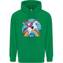 Santa Claus On a Unicorn Christmas Xmas Childrens Kids Hoodie Irish Green