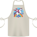 Santa Claus On a Unicorn Christmas Xmas Cotton Apron 100% Organic Natural