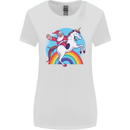 Santa Claus On a Unicorn Christmas Xmas Womens Wider Cut T-Shirt White