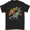Santa Claus Riding a T-Rex Dinosaur Christmas Mens T-Shirt 100% Cotton Black