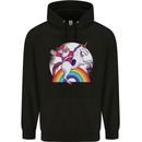 Santa Claus Riding a Unicorn Christmas Xmas Childrens Kids Hoodie Black