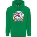 Santa Claus Riding a Unicorn Christmas Xmas Childrens Kids Hoodie Irish Green