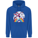 Santa Claus Riding a Unicorn Christmas Xmas Childrens Kids Hoodie Royal Blue