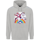 Santa Claus Riding a Unicorn Christmas Xmas Childrens Kids Hoodie Sports Grey